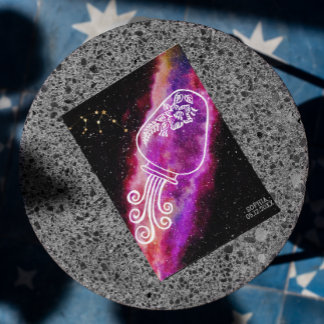 Carte Postale Signe du zodiaque personnalisé Galaxie Verseau