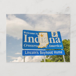Carte Postale SIGNE INDIANA Bienvenue