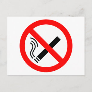 Carte Postale Signe NO Smoking - Signal UK