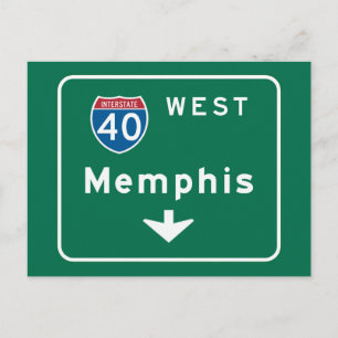 Carte Postale SIGNE ROUTIÈRE DE Memphis, TN