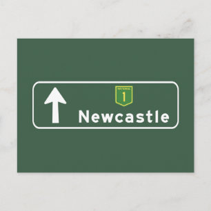 Carte Postale SIGNE ROUTIÈRE DE Newcastle, Australie