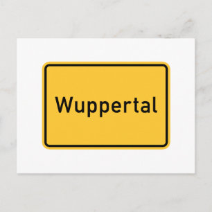 Carte Postale SIGNE ROUTIÈRE DE Wuppertal, Allemagne