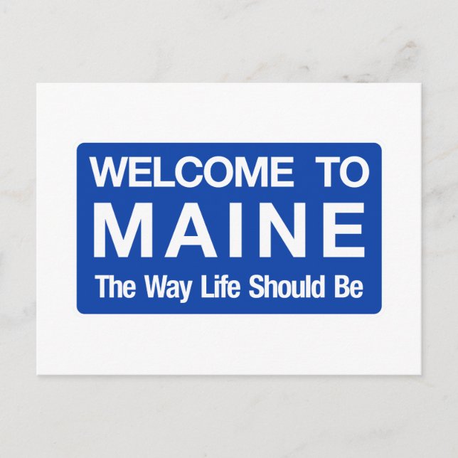 Carte Postale SIGNE ROUTIÈRE DU Maine - USA (Devant)