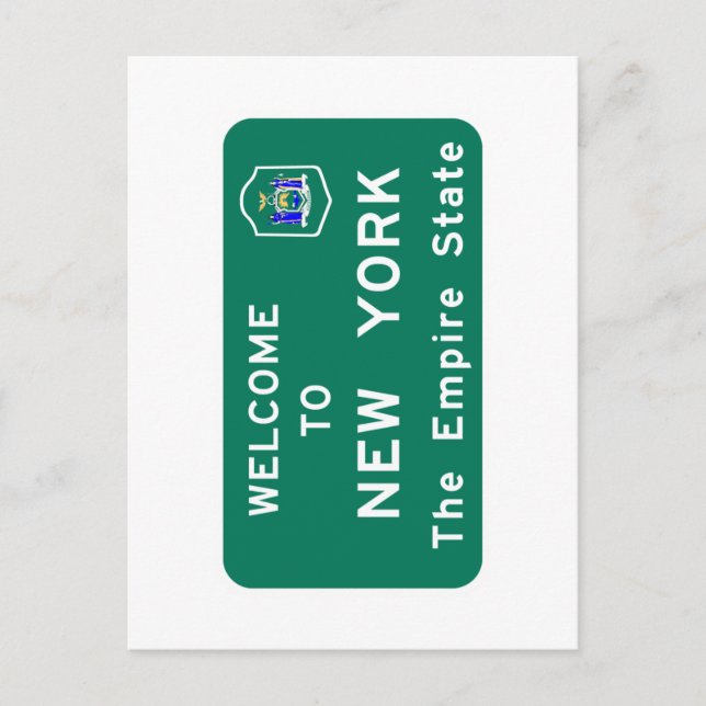 Carte Postale SIGNE ROUTIÈRE - USA Bienvenue à New York (Devant)