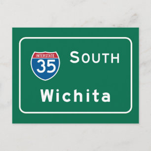 Carte Postale SIGNE ROUTIÈRE Wichita, KS