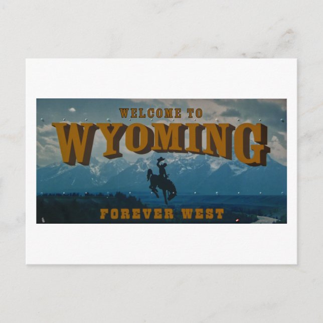 Carte Postale SIGNE WYoming Bienvenue (Devant)