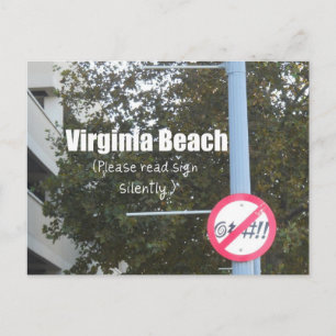Carte Postale Signes de bienfaisance Virginia Beach