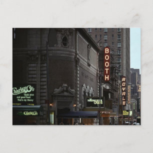 Carte Postale Signes du quartier du théâtre vintage de New York 