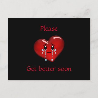 Carte Postale S'il vous plaît, allez-y bientôt. Cur rouge