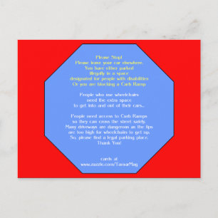 Carte Postale S'IL VOUS PLAÎT Arrêtez de stationner ici