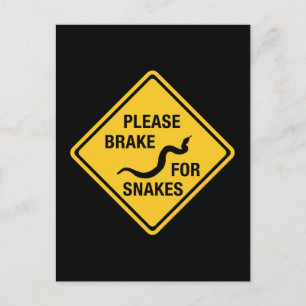 Carte Postale S'Il Vous Plaît Freiner Pour Les Serpents, Signal 