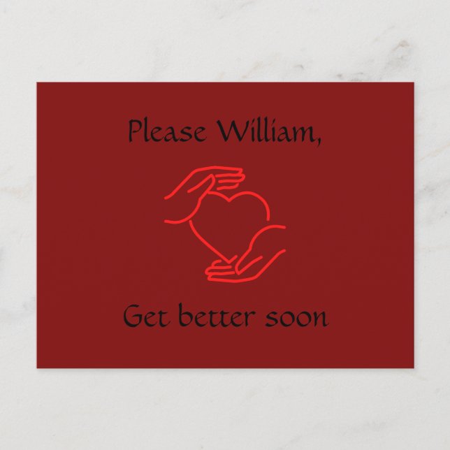 Carte postale : S'il vous plaît nom, allez-y bient (Devant)