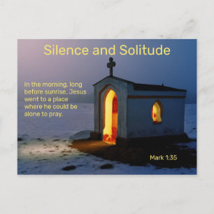 Carte Postale Silence et solitude chrétienne