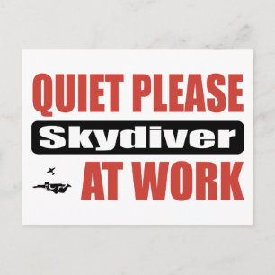 Carte Postale Silencieux S'Il Vous Plaît Skydiver Au Travail