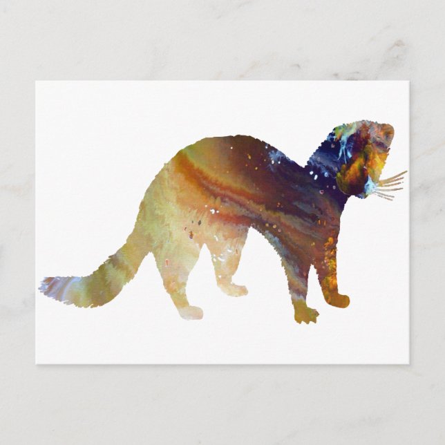 Carte Postale Silhouette Abstraite du vison (Devant)