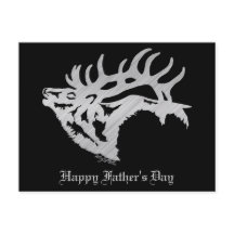 Silhouette Argent Bull Elk
