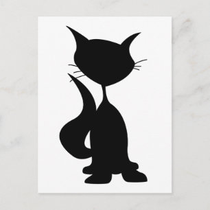 Carte postale Silhouette Chat