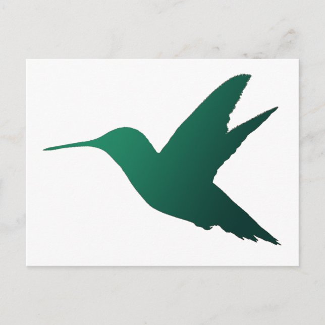 Carte postale Silhouette Colibri (Devant)