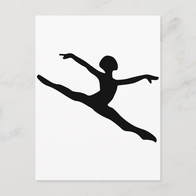 Carte Postale Silhouette danseuse (Devant)