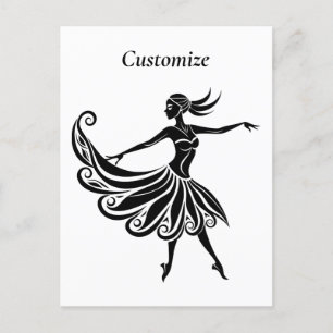 Carte Postale Silhouette Danseuse Africaine Art Thunder_Thunder_