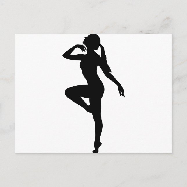 Carte Postale Silhouette de Ballet Dancer (Devant)