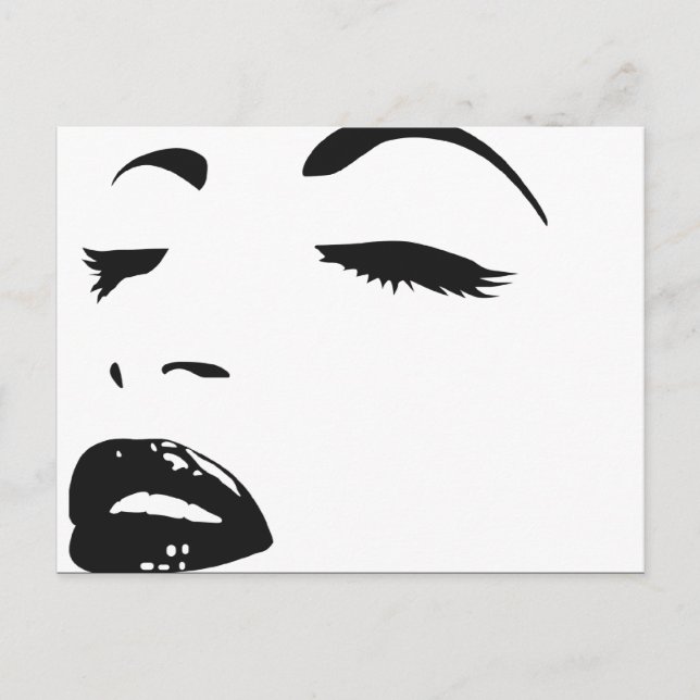 Carte Postale silhouette de beauté (plus grande) (Devant)