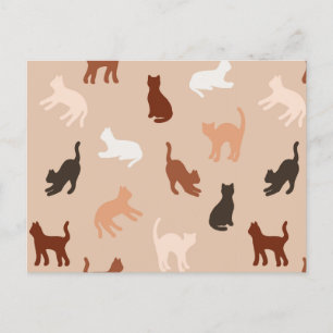 Carte Postale Silhouette de chat