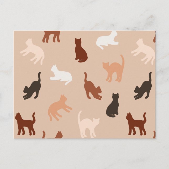 Carte Postale Silhouette de chat (Devant)