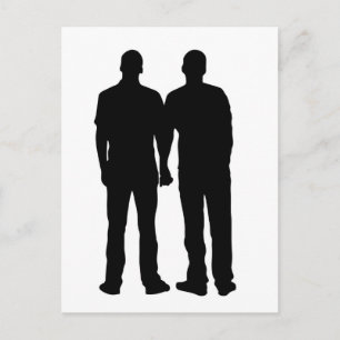Carte Postale Silhouette de couple gay