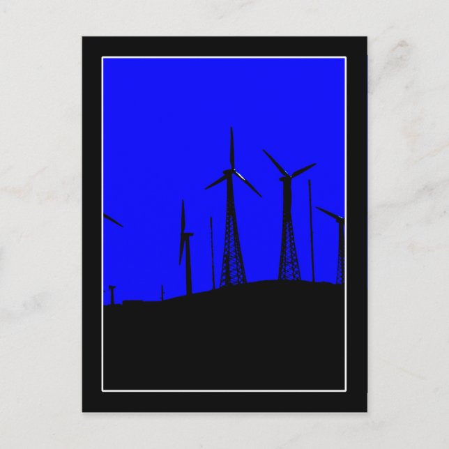 Carte Postale Silhouette de la ferme éolien Tehachapi (Devant)