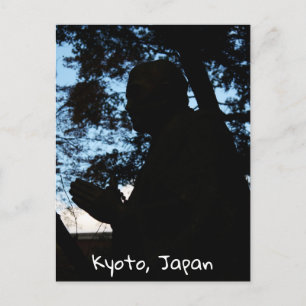 Carte Postale Silhouette de la statue du temple de Chion, Kyoto,