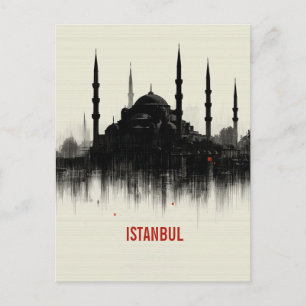 Carte Postale Silhouette de la ville d'Istanbul
