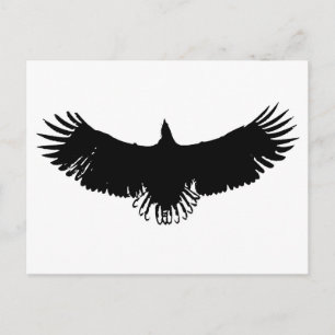 Carte Postale Silhouette de l'aigle d'atterrissage