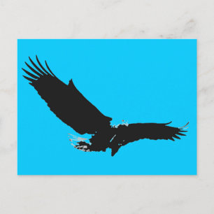Carte Postale Silhouette de l'aigle d'atterrissage