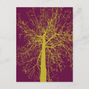 Carte Postale Silhouette de l'arbre d'hiver