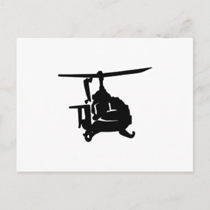 Carte Postale Silhouette de l'hélicoptère