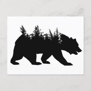 Carte Postale Silhouette de l'ours de la Forêt-Noire