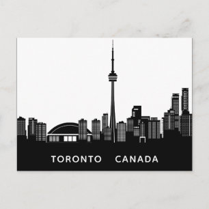 Carte postale silhouette de Toronto avec texte per