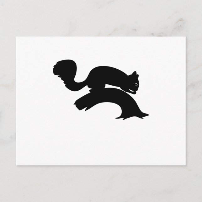 Carte Postale Silhouette d'écureuil écureuil animal rongeurs cad (Devant)