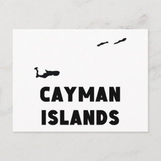 Carte Postale Silhouette des îles Caïmans