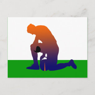 Carte Postale silhouette du footballeur