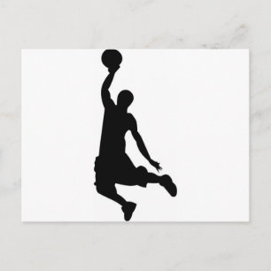 Carte Postale Silhouette du joueur de basket