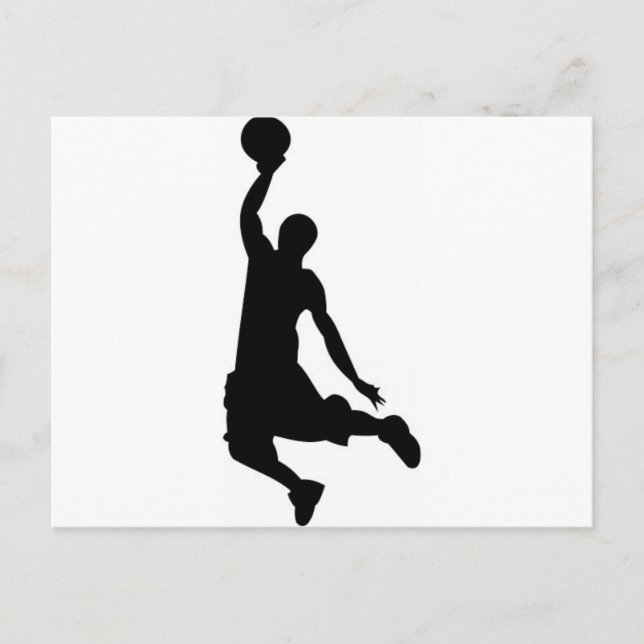Carte Postale Silhouette du joueur de basket (Devant)