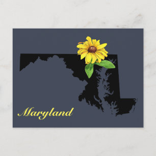 Carte Postale Silhouette du Maryland