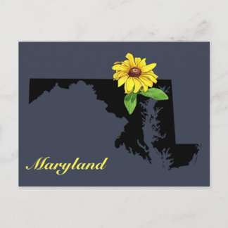 Carte Postale Silhouette du Maryland
