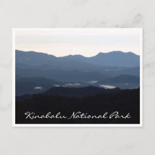 Carte Postale silhouette du parc Kinabalu
