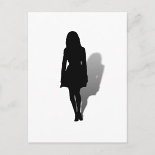 Carte Postale Silhouette d'une femme