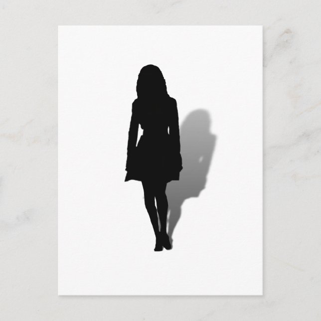 Carte Postale Silhouette d'une femme (Devant)