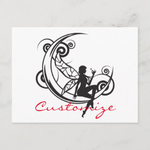 Carte Postale Silhouette Fée Lune Thunder_Cove