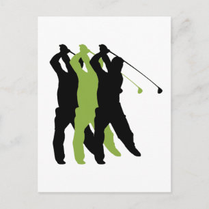 Carte Postale Silhouette Golf